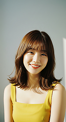 JPG 편집이미지 긴머리 헤어스타일 여자 의학 실내 그림자 한명 미소 20대 성인 캐주얼 민소매 햇빛 뷰티 반사 노란색 촬영 성형수술 편안함 의료성형뷰티 성인여자한명만 편집실사 AI인물포토 AI콘텐츠 1 옷 컬러 상의 표정 사람 청년 내부 태양 감각 수술 CG 여자한명만 성인여자만 파일형식 AI포토