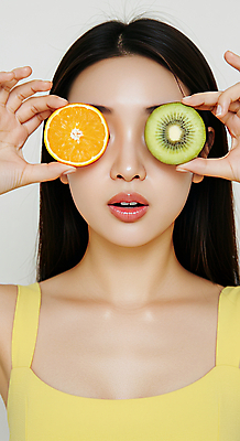 JPG 편집이미지 여자 포즈 오렌지 과일 의학 실내 키위 한명 20대 성인 캐주얼 민소매 뷰티 노란색 촬영 활발 성형수술 즐거움 상큼 활기 비타민 창의성 의료성형뷰티 성인여자한명만 편집실사 AI인물포토 AI콘텐츠 1 옷 감정 컬러 컨셉 상의 사람 청년 내부 수술 CG 영양소 여자한명만 성인여자만 파일형식 AI포토