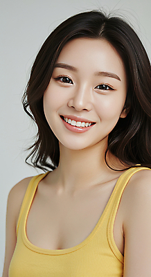 JPG 편집이미지 긴머리 헤어스타일 여자 의학 실내 한명 미소 20대 성인 캐주얼 민소매 뷰티 노란색 촬영 성형수술 편안함 의료성형뷰티 성인여자한명만 편집실사 IC뷰티큐레이션 AI인물포토 AI콘텐츠 1 옷 컬러 상의 표정 사람 청년 내부 감각 수술 CG 여자한명만 성인여자만 파일형식 AI포토