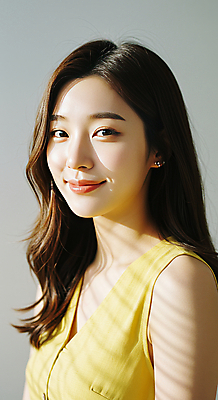 JPG 편집이미지 긴머리 헤어스타일 여자 의학 실내 그림자 한명 미소 20대 성인 캐주얼 민소매 햇빛 뷰티 반사 노란색 촬영 성형수술 편안함 의료성형뷰티 성인여자한명만 편집실사 AI인물포토 AI콘텐츠 1 옷 컬러 상의 표정 사람 청년 내부 태양 감각 수술 CG 여자한명만 성인여자만 파일형식 AI포토