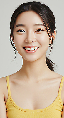 JPG 편집이미지 헤어스타일 여자 의학 실내 한명 미소 20대 성인 캐주얼 민소매 뷰티 노란색 촬영 성형수술 편안함 의료성형뷰티 성인여자한명만 편집실사 AI인물포토 AI콘텐츠 1 옷 컬러 상의 표정 사람 청년 내부 감각 수술 CG 여자한명만 성인여자만 파일형식 AI포토