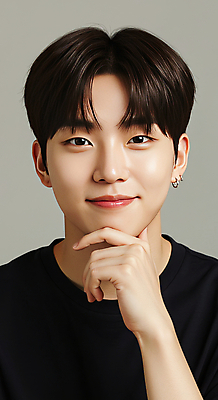 JPG 편집이미지 남자 한명 미소 손짓 뷰티 검은색 자신감 모던 의료성형뷰티 편집실사 AI인물포토 AI콘텐츠 1 감정 컬러 모션 표정 사람 CG 파일형식 AI포토