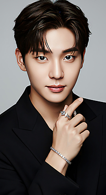 JPG 편집이미지 남자 한명 미소 손짓 뷰티 검은색 자신감 모던 의료성형뷰티 편집실사 AI인물포토 AI콘텐츠 1 감정 컬러 모션 표정 사람 CG 파일형식 AI포토