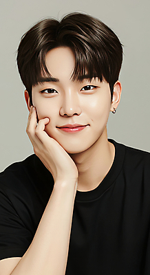 JPG 편집이미지 남자 한명 미소 손짓 뷰티 검은색 자신감 모던 의료성형뷰티 편집실사 AI인물포토 AI콘텐츠 1 감정 컬러 모션 표정 사람 CG 파일형식 AI포토