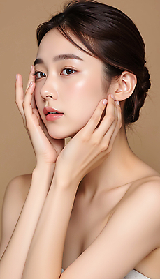 JPG 모델 편집이미지 여자 포즈 한명 손짓 상반신 20대 성인 화장 뷰티 피부관리 베이지색 의료성형뷰티 성인여자한명만 피부건강 편집실사 IC뷰티큐레이션 AI인물포토 AI콘텐츠 1 컬러 모션 건강 사람 청년 CG 여자한명만 성인여자만 파일형식 AI포토 여자만 성인만