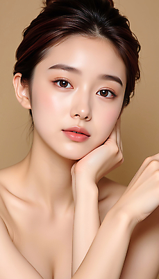 JPG 모델 편집이미지 여자 포즈 한명 손짓 상반신 20대 성인 화장 뷰티 피부관리 베이지색 의료성형뷰티 성인여자한명만 피부건강 편집실사 IC뷰티큐레이션 AI인물포토 AI콘텐츠 1 컬러 모션 건강 사람 청년 CG 여자한명만 성인여자만 파일형식 AI포토