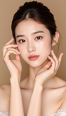 JPG 모델 편집이미지 여자 포즈 한명 손짓 상반신 20대 성인 화장 뷰티 피부관리 베이지색 의료성형뷰티 성인여자한명만 피부건강 편집실사 IC뷰티큐레이션 AI인물포토 AI콘텐츠 1 컬러 모션 건강 사람 청년 CG 여자한명만 성인여자만 파일형식 AI포토 여자만 성인만