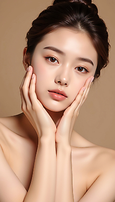 JPG 모델 편집이미지 여자 포즈 한명 손짓 상반신 20대 성인 화장 뷰티 피부관리 베이지색 의료성형뷰티 성인여자한명만 피부건강 편집실사 IC뷰티큐레이션 AI인물포토 AI콘텐츠 1 컬러 모션 건강 사람 청년 CG 여자한명만 성인여자만 파일형식 AI포토 여자만 성인만