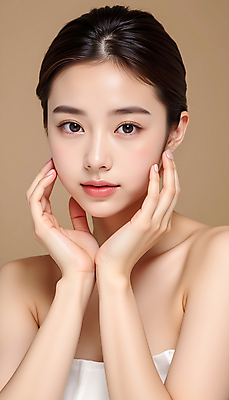 JPG 모델 편집이미지 여자 포즈 한명 손짓 상반신 20대 성인 화장 뷰티 피부관리 베이지색 의료성형뷰티 성인여자한명만 피부건강 편집실사 IC뷰티큐레이션 AI인물포토 AI콘텐츠 1 컬러 모션 건강 사람 청년 CG 여자한명만 성인여자만 파일형식 AI포토