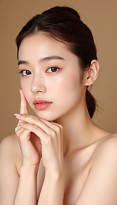 JPG 모델 편집이미지 여자 포즈 한명 손짓 상반신 20대 성인 화장 뷰티 피부관리 베이지색 의료성형뷰티 성인여자한명만 피부건강 편집실사 IC뷰티큐레이션 AI인물포토 AI콘텐츠 1 컬러 모션 건강 사람 청년 CG 여자한명만 성인여자만 파일형식 AI포토 여자만 성인만