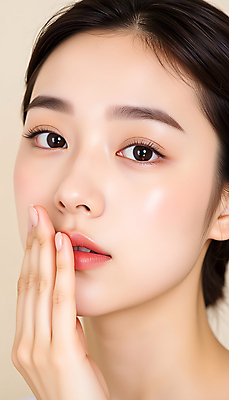 JPG 편집이미지 여자 얼굴 포즈 한명 손짓 근접촬영 20대 성인 화장 뷰티 립메이크업 의료성형뷰티 성인여자한명만 편집실사 IC뷰티큐레이션 AI인물포토 AI콘텐츠 1 뷰포인트 모션 사람 청년 신체부위 CG 여자한명만 성인여자만 파일형식 AI포토