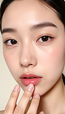 JPG 편집이미지 여자 얼굴 포즈 한명 손짓 근접촬영 20대 성인 화장 뷰티 립메이크업 의료성형뷰티 성인여자한명만 편집실사 IC뷰티큐레이션 AI인물포토 AI콘텐츠 1 뷰포인트 모션 사람 청년 신체부위 CG 여자한명만 성인여자만 파일형식 AI포토