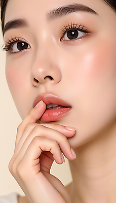 JPG 편집이미지 여자 얼굴 포즈 한명 손짓 근접촬영 20대 성인 화장 뷰티 립메이크업 의료성형뷰티 성인여자한명만 편집실사 IC뷰티큐레이션 AI인물포토 AI콘텐츠 1 뷰포인트 모션 사람 청년 신체부위 CG 여자한명만 성인여자만 파일형식 AI포토 여자만 성인만