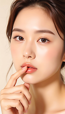 JPG 편집이미지 여자 얼굴 포즈 한명 손짓 근접촬영 20대 성인 화장 뷰티 립메이크업 의료성형뷰티 성인여자한명만 편집실사 IC뷰티큐레이션 AI인물포토 AI콘텐츠 1 뷰포인트 모션 사람 청년 신체부위 CG 여자한명만 성인여자만 파일형식 AI포토