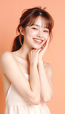 JPG 스튜디오촬영 편집이미지 긴머리 원피스 여자 포즈 한명 웃음 상반신 20대 성인 뷰티 베이지색 의료성형뷰티 성인여자한명만 편집실사 IC뷰티큐레이션 AI인물포토 AI콘텐츠 1 헤어스타일 옷 컬러 실내 표정 사람 청년 CG 여자한명만 성인여자만 파일형식 AI포토
