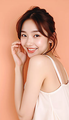 JPG 스튜디오촬영 편집이미지 긴머리 원피스 여자 포즈 한명 웃음 상반신 20대 성인 뷰티 베이지색 의료성형뷰티 성인여자한명만 편집실사 IC뷰티큐레이션 AI인물포토 AI콘텐츠 1 헤어스타일 옷 컬러 실내 표정 사람 청년 CG 여자한명만 성인여자만 파일형식 AI포토