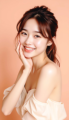 JPG 스튜디오촬영 편집이미지 긴머리 원피스 여자 포즈 한명 웃음 상반신 20대 성인 뷰티 베이지색 의료성형뷰티 성인여자한명만 편집실사 IC뷰티큐레이션 AI인물포토 AI콘텐츠 1 헤어스타일 옷 컬러 실내 표정 사람 청년 CG 여자한명만 성인여자만 파일형식 AI포토