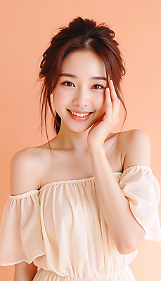 JPG 스튜디오촬영 편집이미지 긴머리 원피스 여자 포즈 한명 웃음 상반신 20대 성인 뷰티 베이지색 의료성형뷰티 성인여자한명만 편집실사 IC뷰티큐레이션 AI인물포토 AI콘텐츠 1 헤어스타일 옷 컬러 실내 표정 사람 청년 CG 여자한명만 성인여자만 파일형식 AI포토