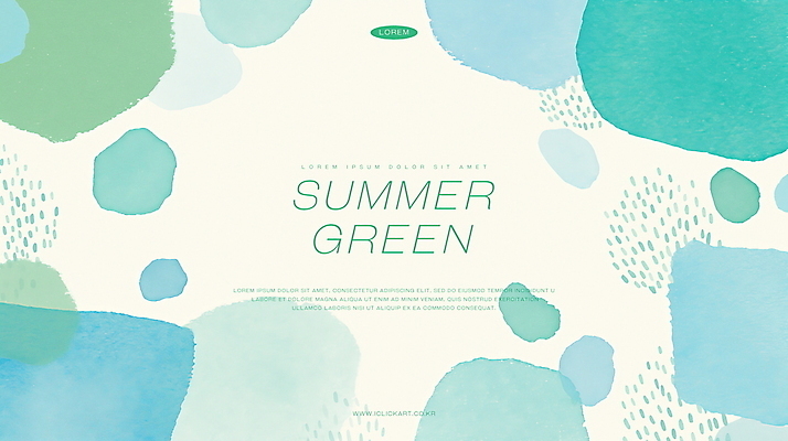 PSD 백그라운드 일러스트 추상 수채화 사람없음 초록색 여름 물방울 겹침 국내일러스트 계절 컬러 무늬 파일형식