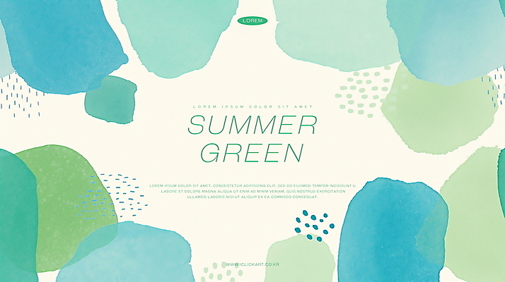 PSD 백그라운드 일러스트 추상 수채화 사람없음 초록색 여름 물방울 겹침 국내일러스트 계절 컬러 무늬 파일형식