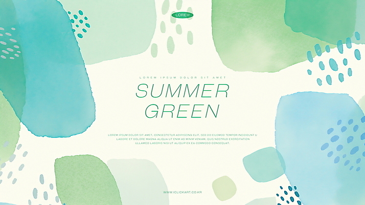 PSD 백그라운드 일러스트 추상 수채화 사람없음 초록색 여름 물방울 겹침 국내일러스트 계절 컬러 무늬 파일형식