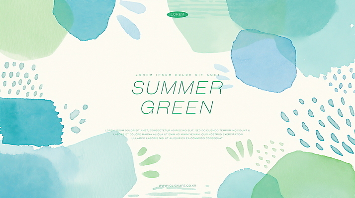 PSD 백그라운드 일러스트 추상 수채화 사람없음 초록색 여름 물방울 겹침 국내일러스트 계절 컬러 무늬 파일형식