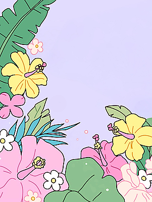 JPG 꽃 백그라운드 잎 일러스트 사람없음 여름 컬러풀 열대식물 몬스테라 생동감 트로피컬아트 국내일러스트 AI일러스트 AI콘텐츠 식물 계절 컬러 그림 파일형식