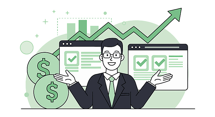 남자 화살표 일러스트 한명 정장 상반신 성인 연두색 비즈니스라이프 반짝임 손들기 달러 동전 비즈니스맨 체크표시 상승 인터넷창 성인남자한명만 안경낌 국내일러스트 AI파일 1 라이프스타일 옷 안경 컨셉 돈 인터넷 비즈니스 모션 사람 초록색 직장인 확인 남자한명만 성인남자만 파일형식 벡터