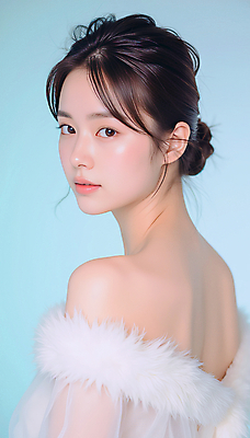 JPG 모델 편집이미지 드레스 여자 포즈 하늘색 한명 상반신 성인 뷰티 뒤돌아보기 우아함 어깨 청순 의료성형뷰티 성인여자한명만 편집실사 IC뷰티큐레이션 오프숄더 AI인물포토 AI콘텐츠 1 옷 컨셉 상의 모션 사람 신체부위 파란색 CG 여자한명만 성인여자만 파일형식 AI포토