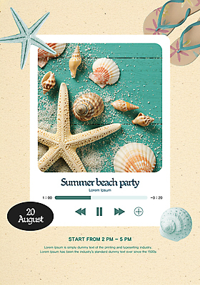 PSD 템플릿 모래 불가사리 사람없음 여름 모래사장 소라 쪼리 재생 가리비 나무탁자 플레이리스트 이미지템플릿 계절 음악 바다 탁자 조개 어패류 극피동물 샌들 파일형식