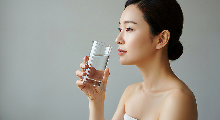 JPG 편집이미지 여자 잔 관리 한명 들기 상반신 성인 뷰티 피부 물컵 피부관리 스킨케어 의료성형뷰티 성인여자한명만 편집실사 IC뷰티큐레이션 AI인물포토 AI콘텐츠 1 식기 모션 사람 신체부위 컵 CG 여자한명만 성인여자만 파일형식 AI포토