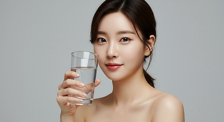 JPG 편집이미지 여자 잔 관리 한명 미소 들기 상반신 성인 뷰티 피부 물컵 피부관리 스킨케어 의료성형뷰티 성인여자한명만 편집실사 AI인물포토 AI콘텐츠 1 식기 모션 표정 사람 신체부위 컵 CG 여자한명만 성인여자만 파일형식 AI포토