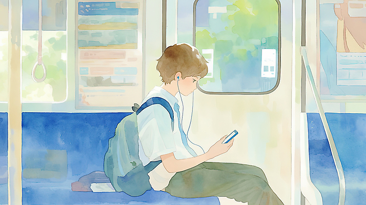 JPG 학생 남자 교복 이어폰 의자 일러스트 청소년 수채화 책가방 한명 들기 앉기 스마트폰 스쿨라이프 전철 등하교 감성 십대남자한명만 국내일러스트 AI일러스트 AI콘텐츠 1 라이프스타일 옷 육상교통 음향기기 가구 컨셉 가방 학교 모션 대중교통 사람 핸드폰 스마트기기 남자한명만 십대남자만 파일형식