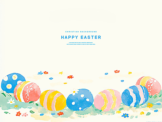 PSD 꽃 기독교 일러스트 수채화 부활절 이벤트 사람없음 계란 봄 풀 부활절계란 감성 국내일러스트 식물 계절 기념일 종교 컨셉 알 파일형식