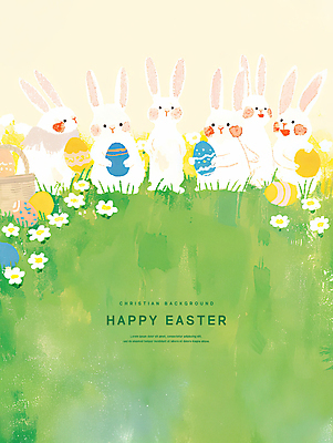 PSD 일러스트 부활절 사람없음 국내일러스트 기념일 파일형식