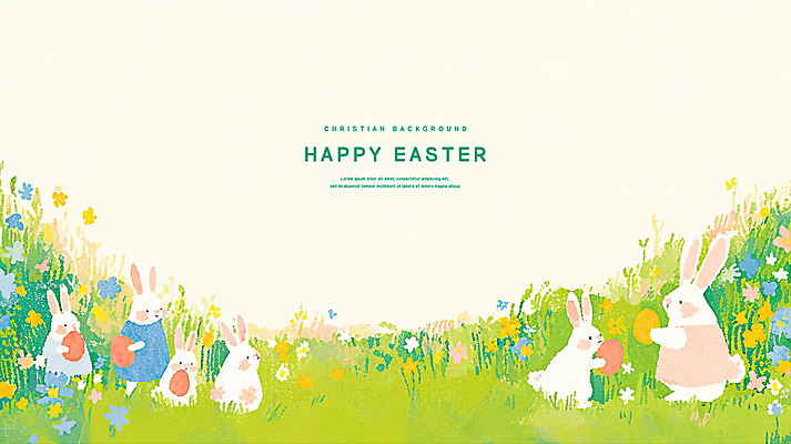 PSD 동물 꽃 기독교 일러스트 수채화 부활절 들기 이벤트 잔디 초원 사람없음 초록색 바구니 계란 봄 토끼 부활절계란 감성 국내일러스트 식물 계절 기념일 종교 컬러 컨셉 포유류 모션 반려동물 알 파일형식