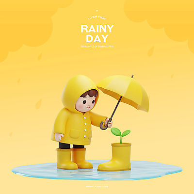 전신 PSD 편집이미지 남자 화분 어린이 우산 3D캐릭터 장화 한명 들기 소년 여름 노란색 3D 새싹 귀여움 수비 웅덩이 우비 장마 나눔 소년한명만 편집3D 식물 캐릭터 1 옷 계절 컬러 신발 컨셉 모션 사람 비_날씨 디지털합성 남자한명만 소년만 파일형식