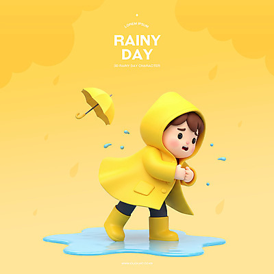 전신 PSD 편집이미지 남자 어린이 우산 바람 3D캐릭터 장화 한명 소년 여름 노란색 3D 귀여움 바쁨 튀는물 웅덩이 우비 장마 소년한명만 다급 편집3D 자연요소 캐릭터 1 옷 계절 컬러 신발 컨셉 날씨 사람 비_날씨 디지털합성 액체표현 스플래쉬 남자한명만 소년만 파일형식
