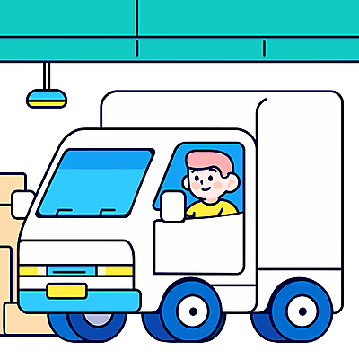 남자 유니폼 일러스트 작업복 한명 미소 성인 운전 트럭 승차 직원 성인남자한명만 물류센터 국내일러스트 AI파일 1 옷 모션 자동차 표정 사람 남자한명만 성인남자만 파일형식 벡터