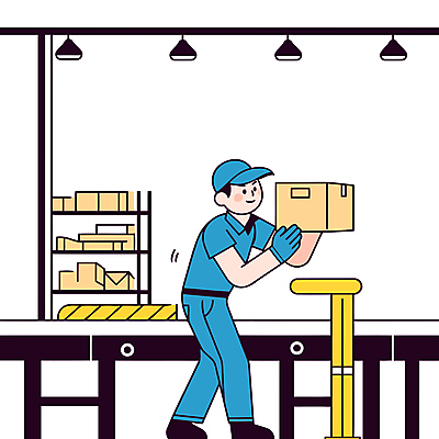 남자 유니폼 일러스트 조명 작업복 한명 미소 성인 운반 직원 진열장 택배상자 목장갑 열심 캡모자 컨베어밸트 성인남자한명만 물류센터 국내일러스트 AI파일 모자_잡화 1 옷 장갑 표정 사람 상자 기계 택배 남자한명만 성인남자만 파일형식 벡터