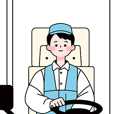 남자 하늘색 유니폼 일러스트 작업복 한명 미소 성인 운전 잡기 승차 핸들 직원 캡모자 성인남자한명만 물류센터 국내일러스트 AI파일 모자_잡화 1 옷 모션 표정 사람 파란색 남자한명만 성인남자만 파일형식 벡터