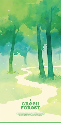 PSD 일러스트 자연 잔디 사람없음 연두색 평화 풀 숲 숲길 국내일러스트 식물 길 컨셉 초록색 생태계 파일형식