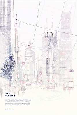 PSD 나무 도로 선 일러스트 수채화 거리 버스 사람 빌딩 여러명 도시풍경 트럭 군중 신호등 스케치 그림 전봇대 국내일러스트 식물 공공시설 길 육상교통 다수 교통시설 자동차 대중교통 미술 풍경 건물 도시 파일형식