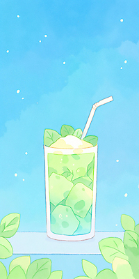 JPG 하늘색 잎 일러스트 빨대 사람없음 민트 각얼음 민트티 음료수컵 청량 국내일러스트 AI일러스트 AI콘텐츠 식물 컵 파란색 얼음 허브 파일형식