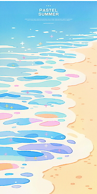 PSD 물결 일러스트 해변 사람없음 반짝임 모래사장 여름풍경 국내일러스트 바다 모션 풍경 파일형식 여름_계절