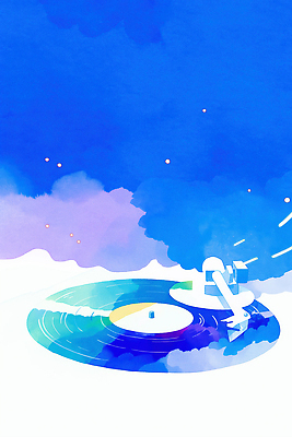 JPG 일러스트 밤하늘 수채화 사람없음 파란색 국내일러스트 AI일러스트 AI콘텐츠 컬러 하늘 야간 파일형식