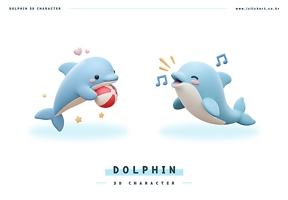 PSD 편집이미지 별 하늘색 두마리 음표 3D캐릭터 미소 웃음 들기 사람없음 3D 귀여움 하트 비치볼 돌고래 편집3D 자연요소 모양 캐릭터 기호 음악 컨셉 2 공 포유류 모션 바캉스용품 표정 파란색 수중동물 디지털합성 파일형식