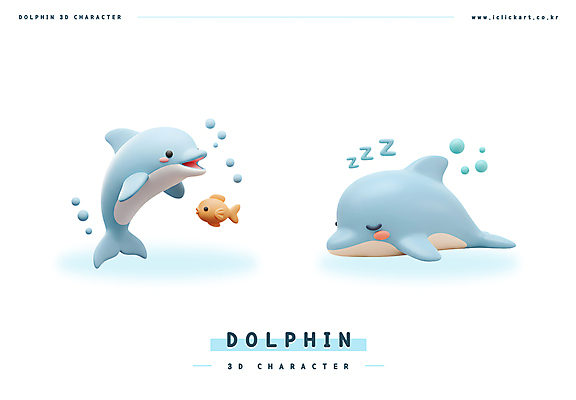PSD 편집이미지 하늘색 3D캐릭터 세마리 어류 웃음 사람없음 3D 귀여움 잠 돌고래 물거품 Z 편집3D 캐릭터 알파벳 컨셉 포유류 표정 3 파란색 수중동물 거품 디지털합성 파일형식