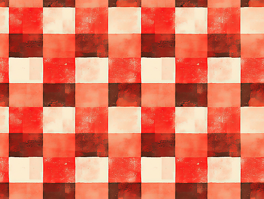 JPG 백그라운드 패턴 일러스트 수채화 사람없음 빨간색 체크무늬 국내일러스트 AI일러스트 AI콘텐츠 컬러 무늬 파일형식