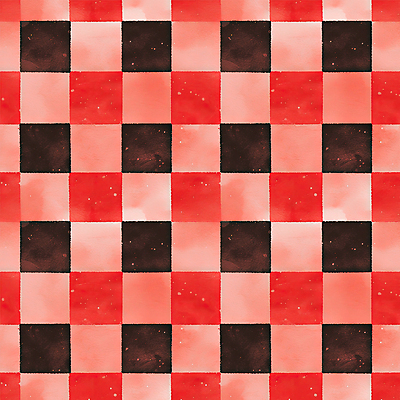 JPG 백그라운드 패턴 일러스트 수채화 사람없음 빨간색 체크무늬 국내일러스트 AI일러스트 AI콘텐츠 컬러 무늬 파일형식